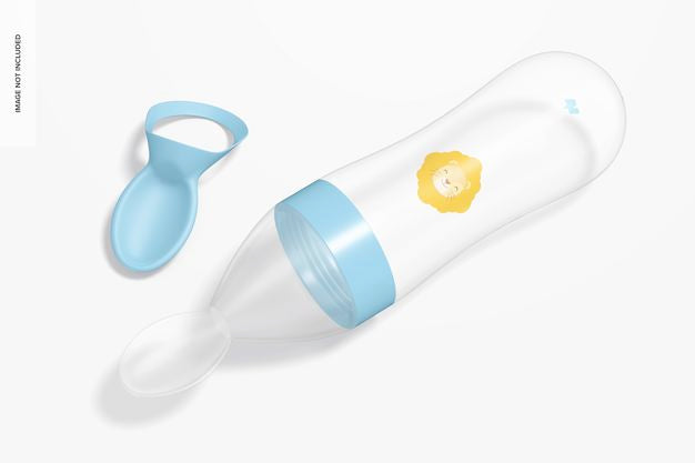 Baby Squeeze Feeding Spoon Mockup Psd