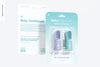 Baby Toothbrush Blister Mockup, Front And Back View Psd