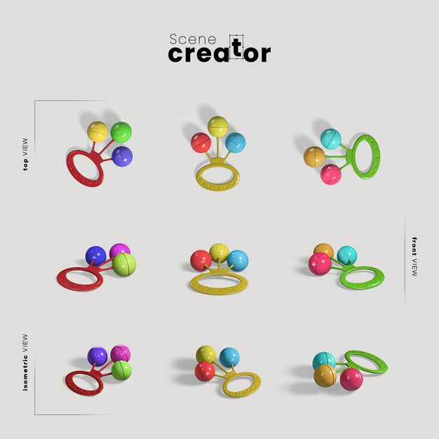 Baby Toy Scene Creator Psd