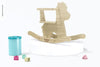 Baby Wooden Rocking Horse Mockup Psd