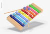 Baby Wooden Xylophone Mockup, Falling Psd