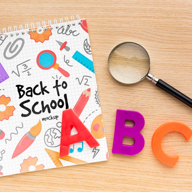 Back To School Arrangement Mock-Up Psd