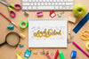 Back To School Arrangement With Keyboard Psd
