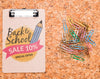 Back To School Clipboard Next To Colorful Clips Mock-Up Psd