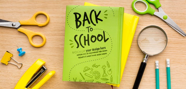 Back To School Composition Mock-Up Psd