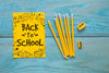 Back To School Composition With Paper Cover Psd