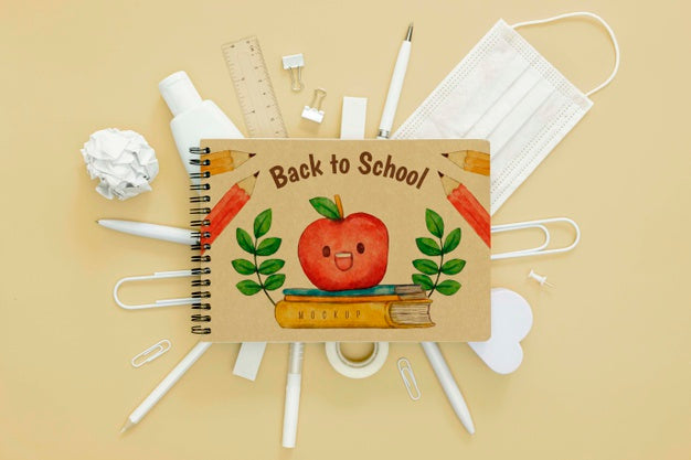Back To School Concept Above View Psd