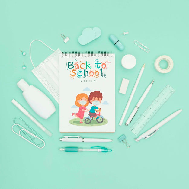 Back To School Concept Top View Psd