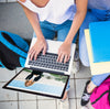 Back To School Concept With Girl Using Laptop Psd