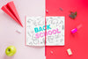 Back To School Drawing On Opened Notebook Psd