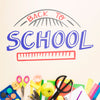 Back To School Drawing With Colourful Supplies Psd