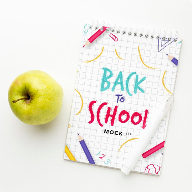 Back To School Elements Assortment Mock-Up Psd