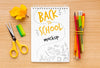 Back To School Elements Composition Mock-Up Psd