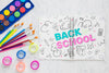 Back To School Items With Watercolors Psd