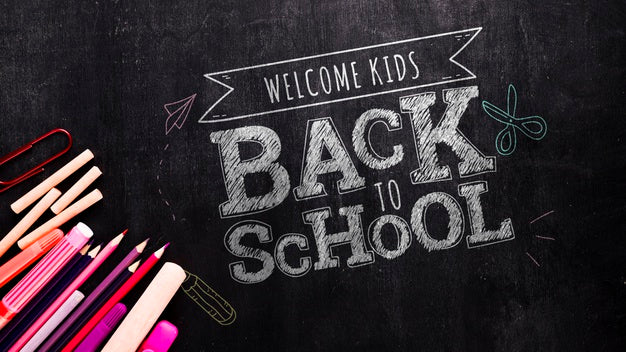 Back To School Message On Blackboard Mock-Up Psd