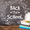 Back To School Mockup With Chalk On Blackboard Psd
