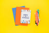 Back To School Mockup With Notebook Cover On Papers Psd