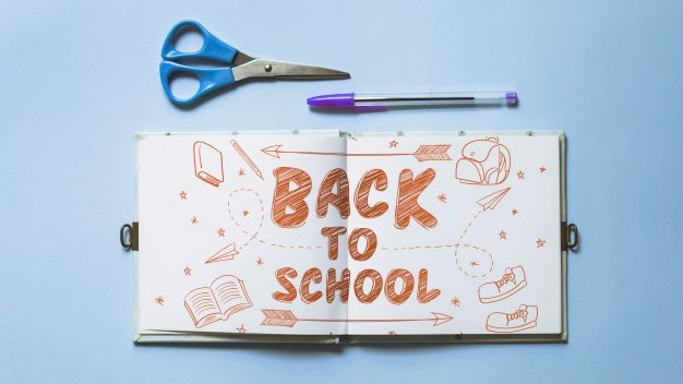 Back To School Mockup With Open Book Psd