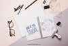 Back To School Mockup With Paper And Notebook Psd