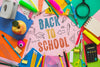 Back To School Mockup With Paper In Middle Psd