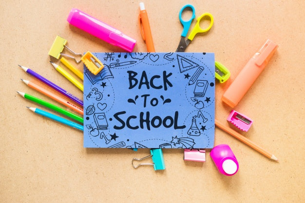 Back To School Mockup With Paper Psd