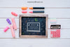 Back To School Mockup With Slate And Chalk Psd