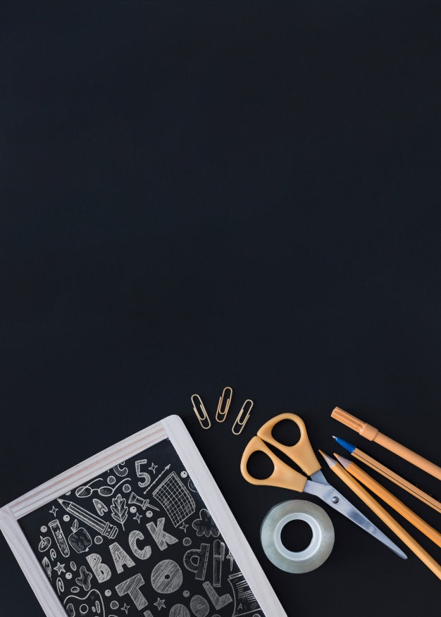 Back To School Mockup With Slate And Copyspace Psd