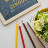 Back To School Mockup With Slate And Salad Psd