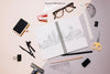 Back To School Mockup With Spiral Notebook And Glasses Psd