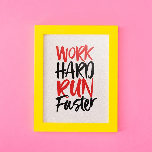 Back To School Mockup With Yellow Frame Psd