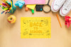 Back To School Mockup With Yellow Paper Psd