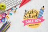 Back To School Sale Offer With 10% Off Psd