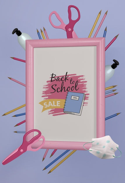 Back To School Stationery Mock-Up Psd