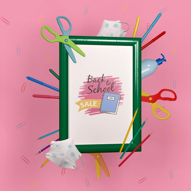 Back To School Stationery Mock-Up Psd