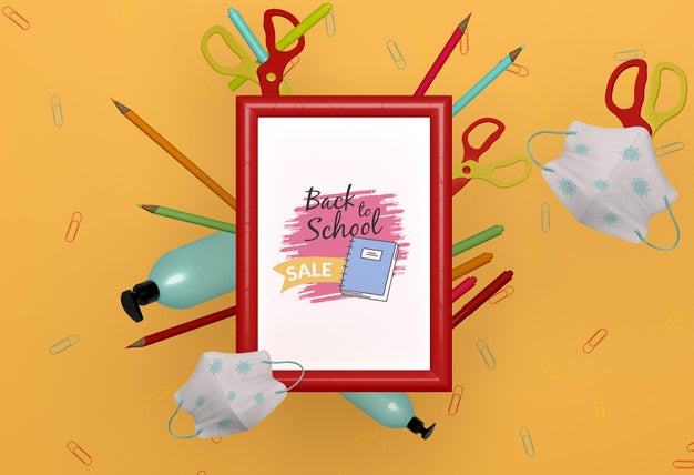 Back To School Stationery Mock-Up Psd