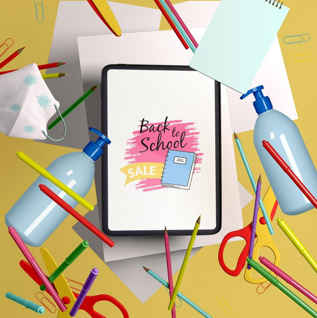 Back To School Stationery Mock-Up Psd