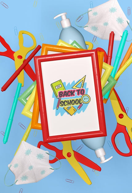 Back To School Stationery Mock-Up Psd