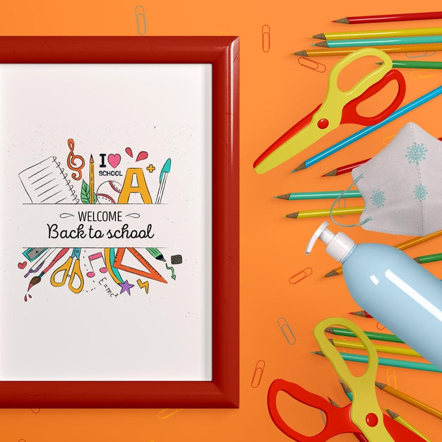 Back To School Stationery Mock-Up Psd