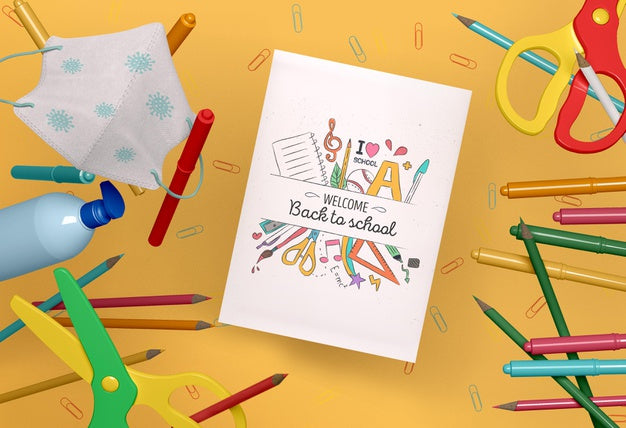 Back To School Stationery Mock-Up Psd