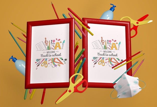 Back To School Stationery Mock-Up Psd