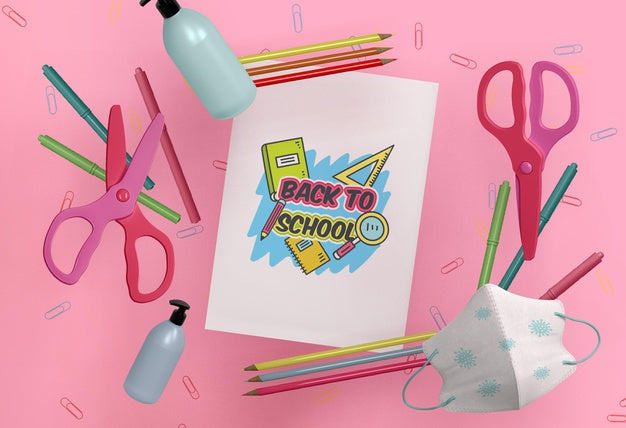 Back To School Stationery Mock-Up Psd