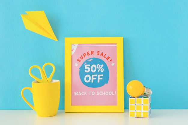 Back To School Super Sale Banner Design Psd