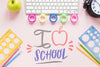 Back To School Supplies On Pink Background Psd