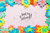 Back To School Template With Jigsaw Psd