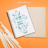 Back To School Template With Notebook Psd