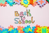 Back To School Template With Puzzle Psd