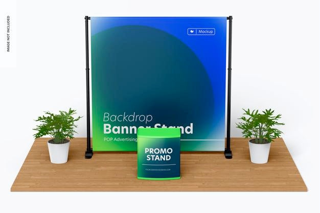 Backdrop Banner Stand Mockup Psd