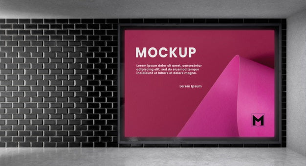 Backlit Modern City Horizontal Mockup Psd