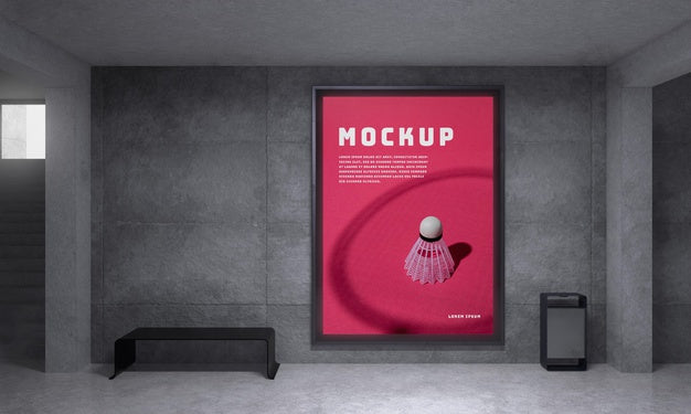Backlit Modern City Vertical Mockup Psd