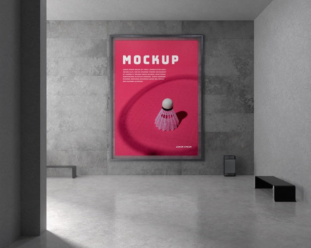 Backlit Modern City Vertical Mockup Psd